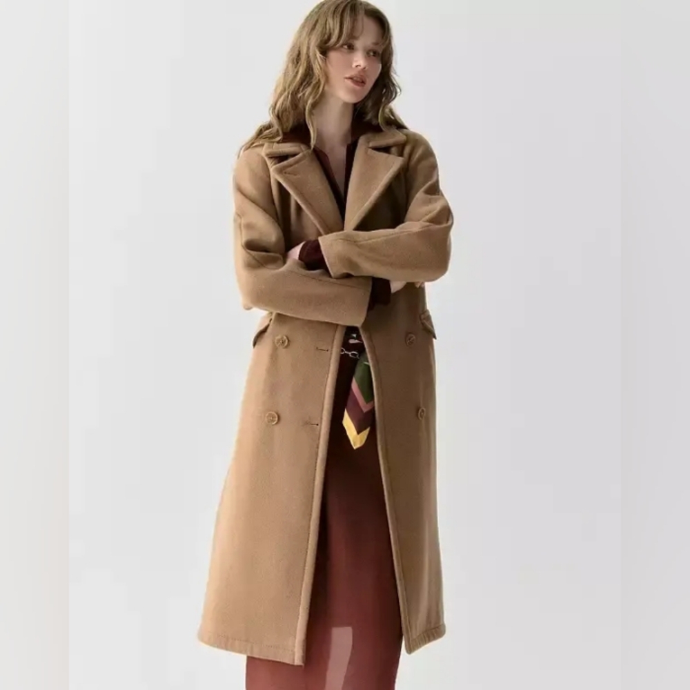 *HOST PICK* Kate Spade Stylish Tan Double-Breasted Coat